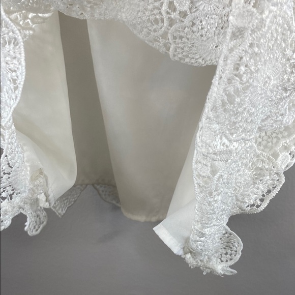 FOREVER21 Black and White Cropped Ruffled Blouse - Picture 6 of 16